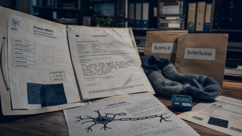 Neuropathie des petites fibres et MDPH : prouver l’impact quotidien d’un handicap invisible