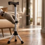 Canne à 3 pieds matériel médical : canne tripode antidérapante réglable