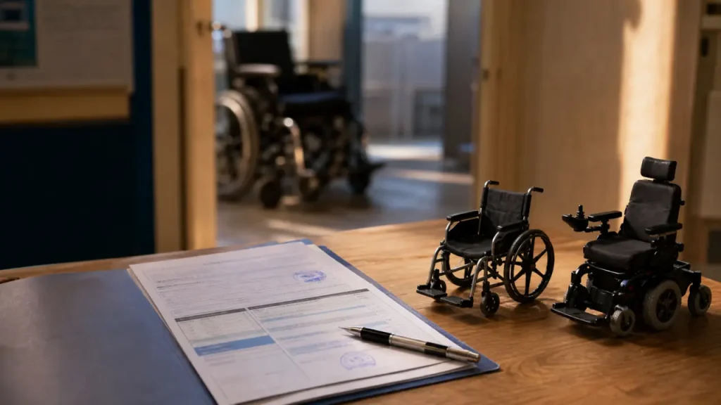 Fauteuil roulant pris en charge : la réforme, la prescription et la période transitoire