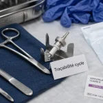 Stérilisation matériel médical : instruments en autoclave, sachets et indicateur chimique