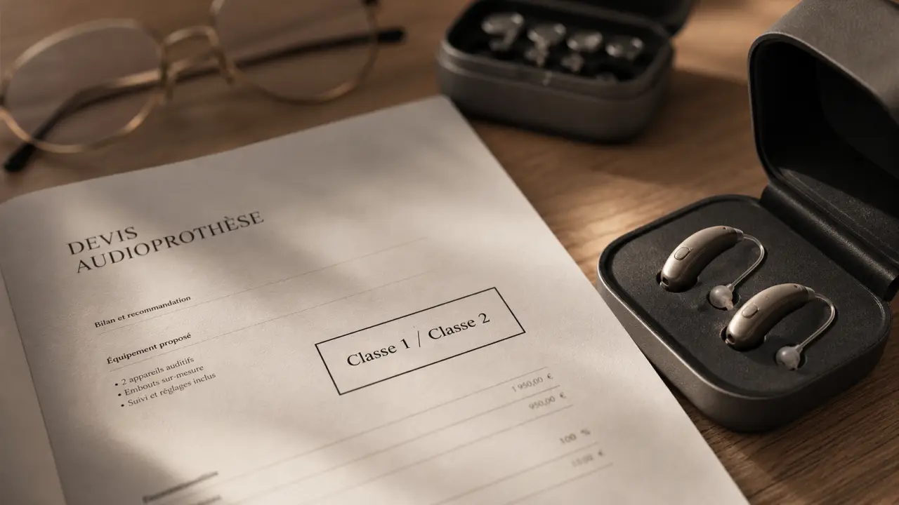 Appareil auditif prix : devis Classe 1 et Classe 2, jusqu’à 2 550 €