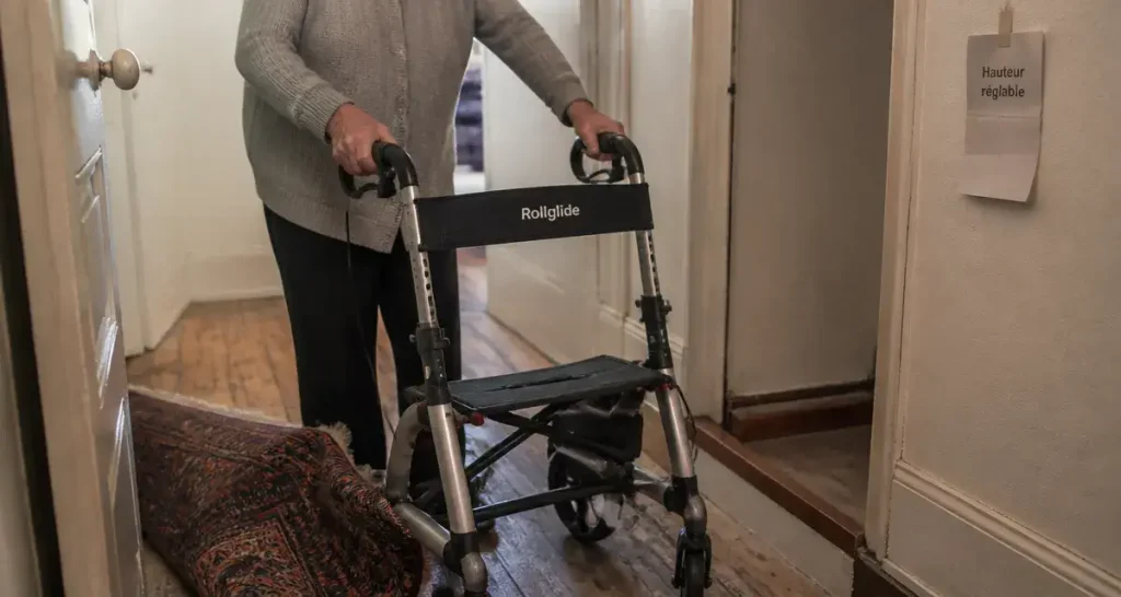 Déambulateur Rollglide ergonomique : sortir sans craindre le prochain trottoir