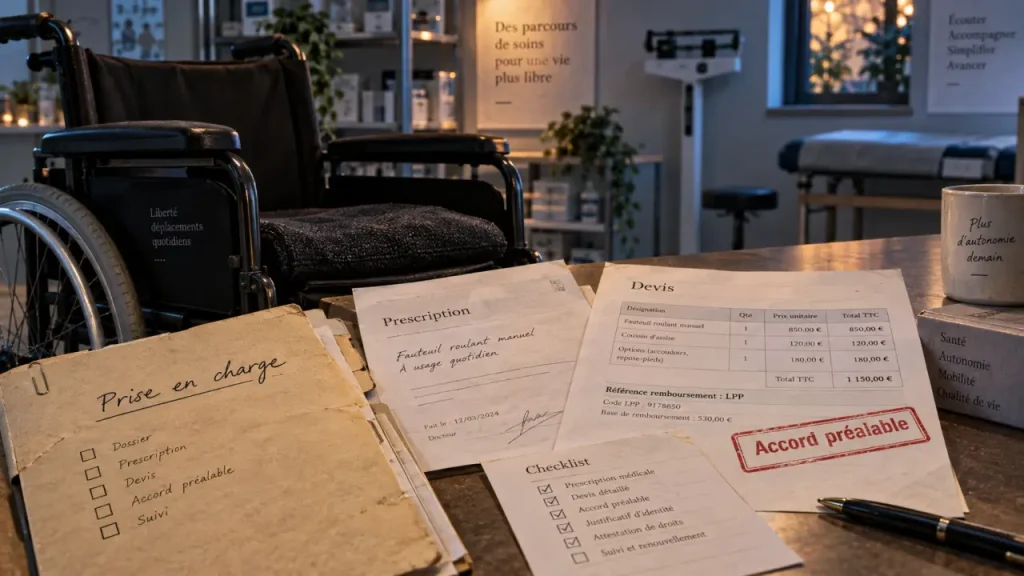 Remboursement d’un fauteuil roulant : la prescription qui sécurise la prise en charge intégrale
