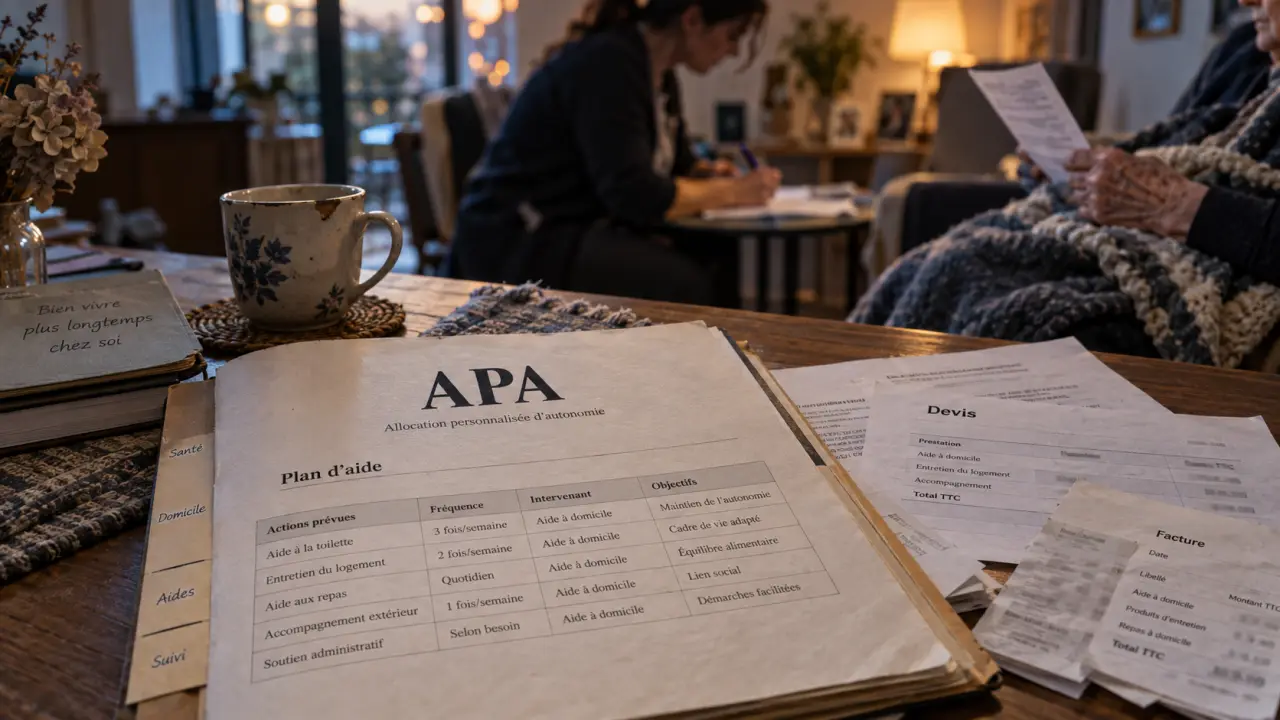 Tarif aide à domicile APA : reste à charge selon revenus