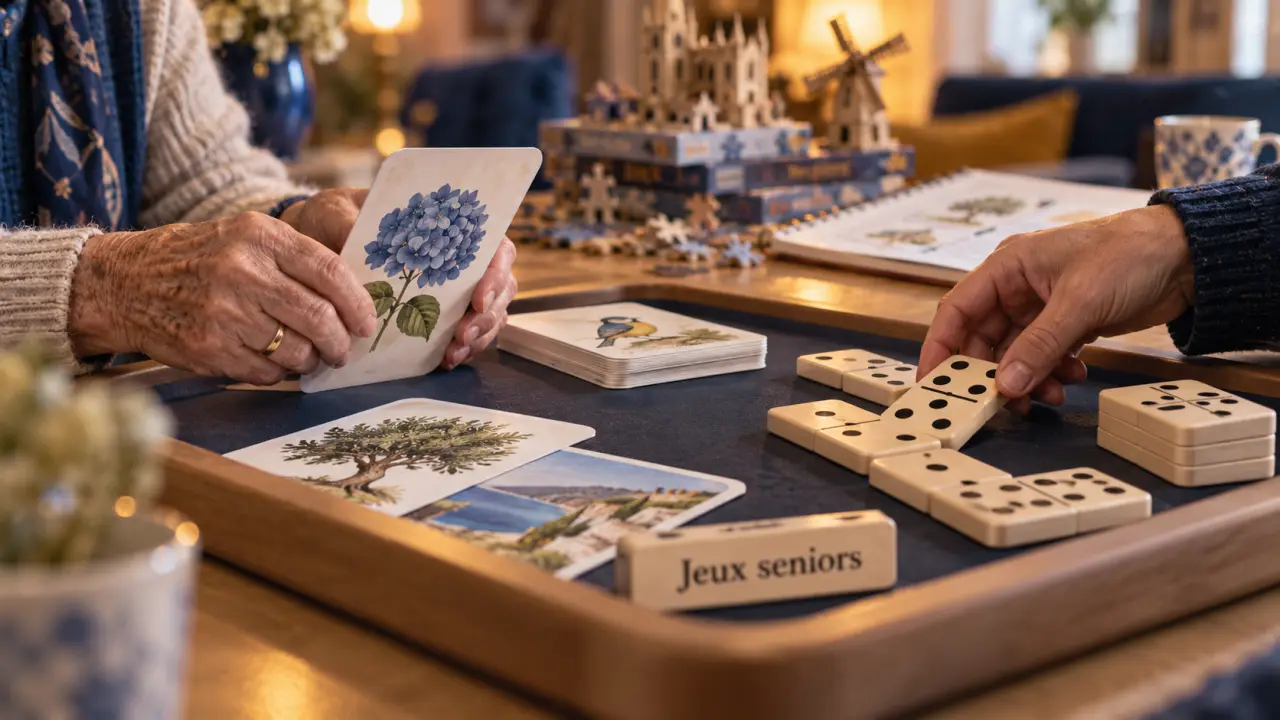 Jeux pour les seniors : cartes XXL et dominos entre seniors